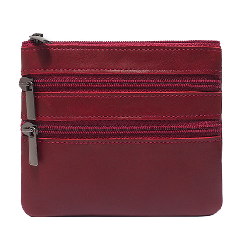 AP201 Stylish Cowhide Leather Small Wallet Zipper Pocket Design Cards Coins Cash Holder Purse AP201 Stylish Cowhide Leather Small Wallet Zipper Pocket Design Cards Coins Cash Holder Purse